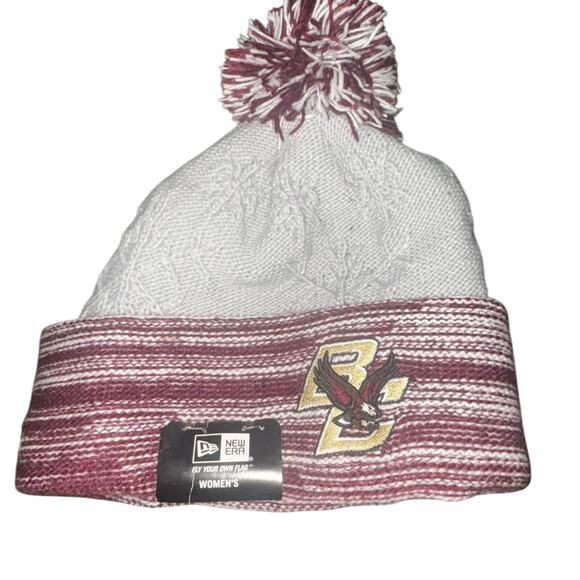 Boston College Eagles Winter Knit Hat NEW BC by New Era Pom Pom Warm Collegiate - Picture 1 of 8